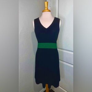 41 Hawthorn Knit navy/green dress.